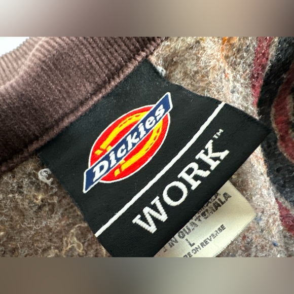 Dickies Detroit Full Zip Blanket Lined Workwear Large Cropped Tan Jacket Flawed - Picture 12 of 15